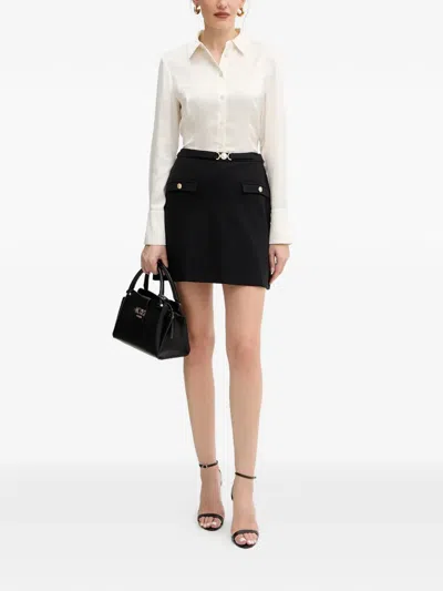 Guess Usa Buckle Pocket Mini Skirt In Black