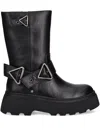 Guess Usa Buckle-strap Boots In Black