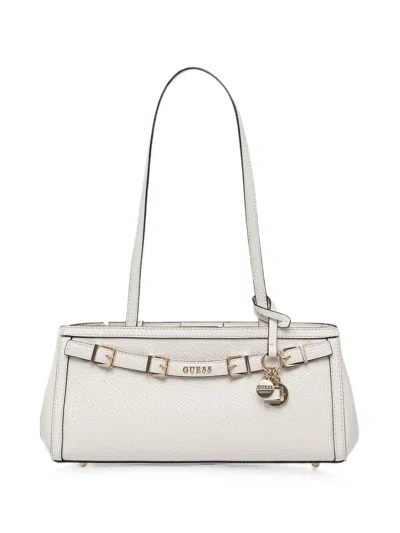 Guess Usa Buckle-detail Logo-charm Tote Bag In Neutral