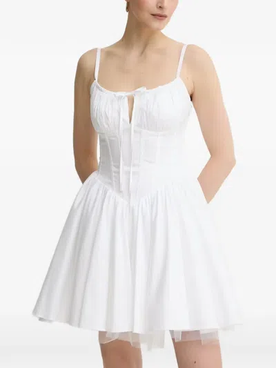 Guess Usa Bustier Mini Dress In White