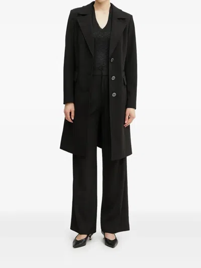 Guess Usa Button-fastening Coat In Black