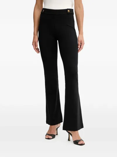 Guess Usa Button Flared Trousers In Black