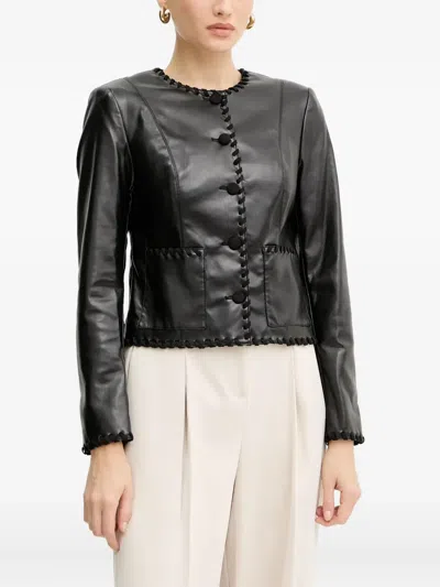 Guess Usa Button Jacket In Black