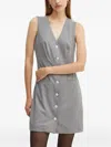 Guess Usa Button Sleeveless Mini Dress In Gray
