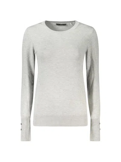 Guess Usa Button-detail Knitted Sweater In Gray