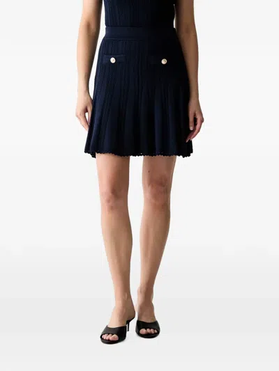Guess Usa Button-detail Mini Skirt In Blue