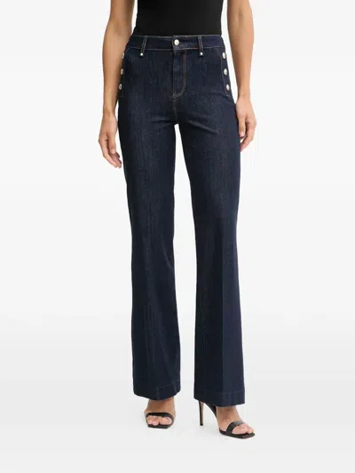Guess Usa Button-detailing Jeans In Blue