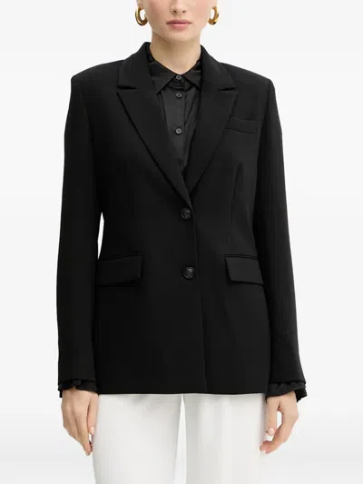 Guess Usa Buttoned Blazer In Black