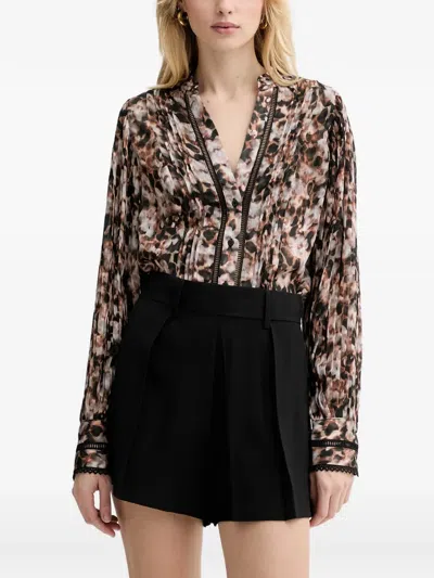 Guess Usa Buttoned Blouse In Multi