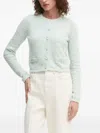 Guess Usa Buttoned Bouclé Cardigan In Green