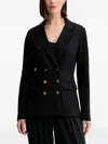 Guess Usa Buttoned Double-breasted Blazer In Black