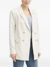 Guess Usa Buttoned Double-breasted Blazer In Neutral
