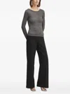 Guess Usa Cable-knit Metallic-threading Sweater In Gray