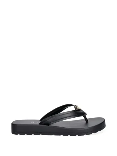 Guess Usa Candry Logo Sandals In Black