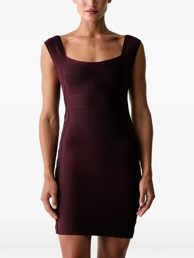 Guess Usa Cara Bandage Open-back Mini Dress In Purple