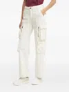 Guess Usa Cargo Zip Jeans In White