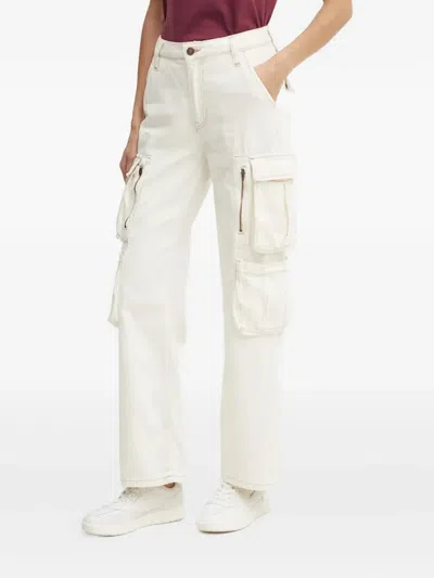 Guess Usa Cargo Zip Jeans In White