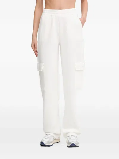 Guess Usa Cargo-pocket Track Pants In White