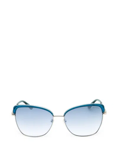 Guess Usa Cat-eye Frame Sunglasses In Blue