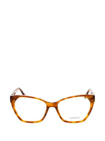 Guess Usa Cat-eye Glasses In Brown