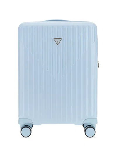 Guess Usa Centennial Ribbed Suitcase In Black