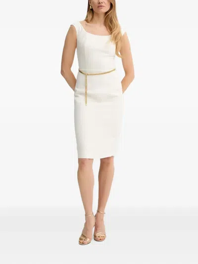 Guess Usa Chain-belt Midi Dress In Neutral
