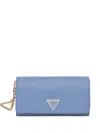 Guess Usa Chain-strap Textured Crossbody Bag In Blue