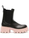 Guess Usa Charlotte Chunky Leather Boots In Black
