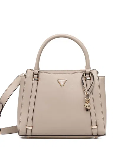 Guess Usa Charm-detail Crossbody Bag In Neutral