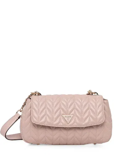 Guess Usa Cheryl Chevron-quilted Shoulder Bag In Pink