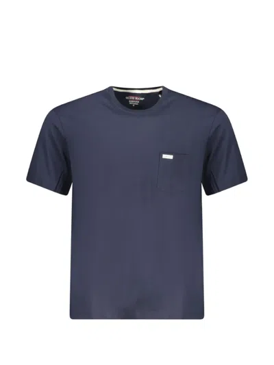 Guess Usa Chest-pocket T-shirt In Blue