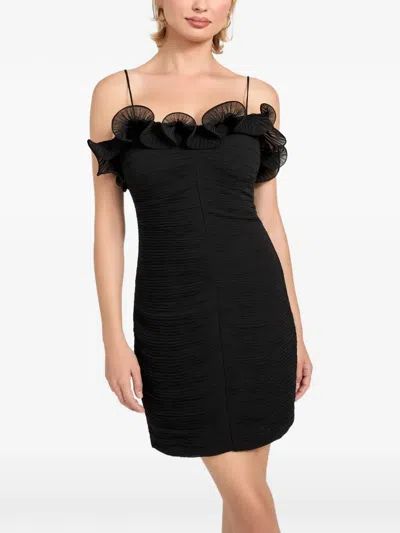 Guess Usa Chiffon Mini Dress In Black