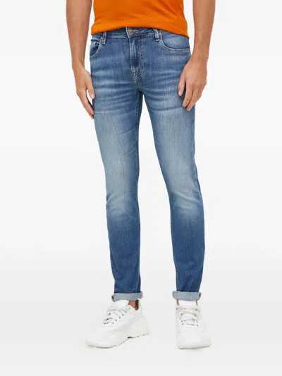 Guess Usa Chris Five-pocket Jeans In Blue