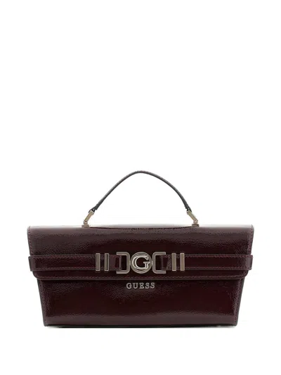 Guess Usa Cirene Top-handle Satchel Bag In Burgundy