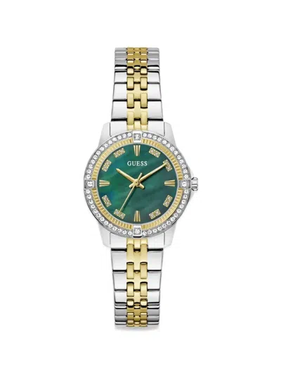 Guess Usa Colette 2-tone Analog Watch In 그린