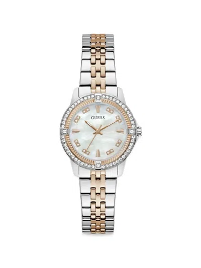 Guess Usa Colette 2-tone Analog Watch In 화이트