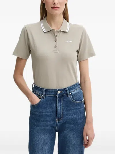 Guess Usa Collared Polo Shirt In Gray