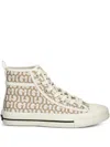 Guess Usa Colyn Monogram High-top Sneakers In White