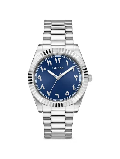 Guess Usa Connoisseur 42mm Watch In Metallic