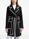 Guess Usa Contrasting-trim Belted Coat
