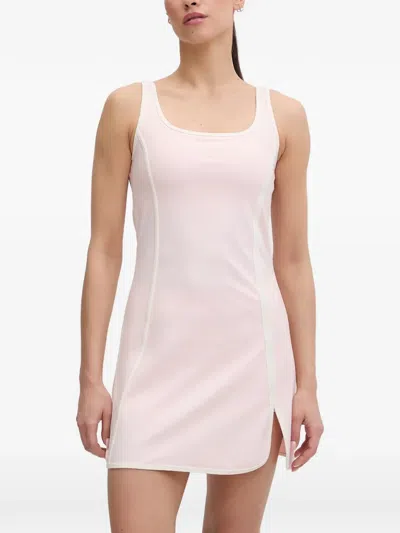 Guess Usa Contrast-trim Sleeveless Mini Dress In Pink
