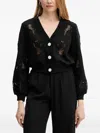 Guess Usa Cotton-blend Cardigan In Black