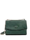 Guess Usa Cresidia Logo-plaque Crossbody Bag In Green