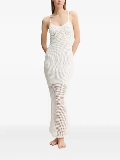 Guess Usa Crochet Maxi Dress In Yellow