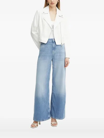 Guess Usa Cropped Jacket In White
