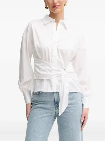 Guess Usa Cross-over Shirt In White