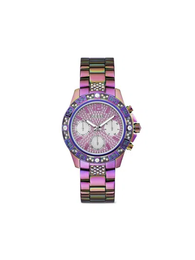 Guess Usa Crystal-embellished 40mm In Pink