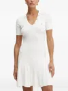 Guess Usa Crystal-embellished Ribbed Dress In White