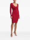 Guess Usa Crystal-embellished Ribbed Midi Dress In Red