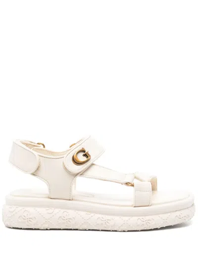 Guess Usa Crystal-embellished Sandals In Neutrals